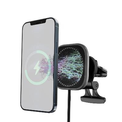 오토크루 15W 차량용 맥세이프 자석 무선충전거치대 IC-40