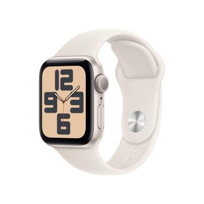 애플워치SE_GPS 40mm 스타라이트 알루미늄 케이스_스타라이트스포츠밴드_MXEF3KHA