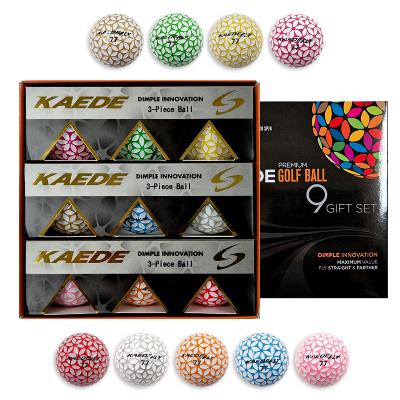 카에데플라이 2피스 9칼라 골프공 9구 선물세트