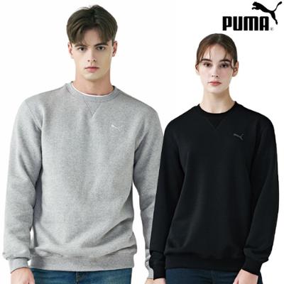 [푸마] ★25FW★ 베이직 맨투맨(레이온 혼방) PU5326 /색상사이즈선택:라이트그레이,블랙/90~115