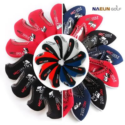 나은 MRC 아이언커버 싱글창, 듀얼창, 3색 투명, 엠보 9개세트 모음 네오플랜 골프용품
