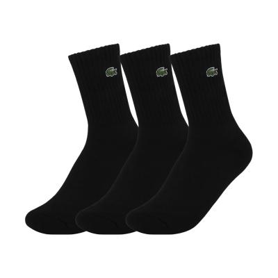 라코스테 스포츠 쿠션 장목 양말 3P 블랙(RA903B55N031)