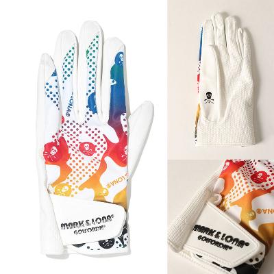 마크앤로나 골프장갑 레인보우 스컬 남여공용 화이트 왼손