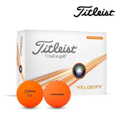 타이틀리스트 선물포장 벨로시티 2피스 골프공 12구 velocity 매트오렌지