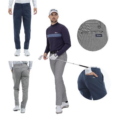 타이틀리스트 남성 골프바지 체크 슬림핏 약기모 라운딩