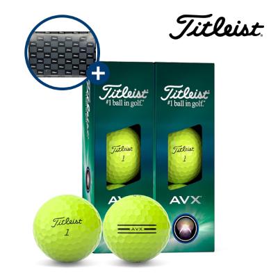 타이틀리스트 선물포장 AVX 3피스 골프공 6구 옐로우