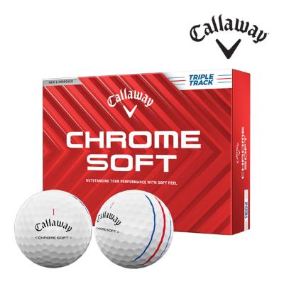 캘러웨이 선물포장 크롬소프트 트리플트랙 3피스 골프공 6구 화이트 CHROME SOFT
