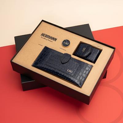 [특가] 골프 3종 선물 세트 Ver 02 - Golf Premium Gift Set 이태리 천연 가죽 볼마커 골프공 케이스 골프