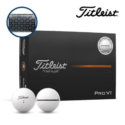 타이틀리스트 PRO V1 에임 퍼포먼스 3피스 골프공 12구 블랙라인