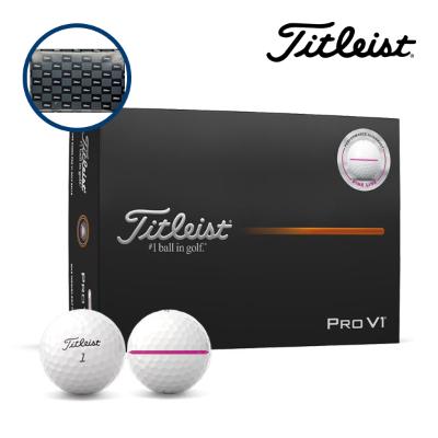 타이틀리스트 PRO V1 에임 퍼포먼스 3피스 골프공 12구 핑크라인