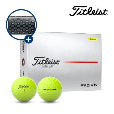 타이틀리스트 선물포장 PRO V1X 4피스 골프공 12구 옐로우